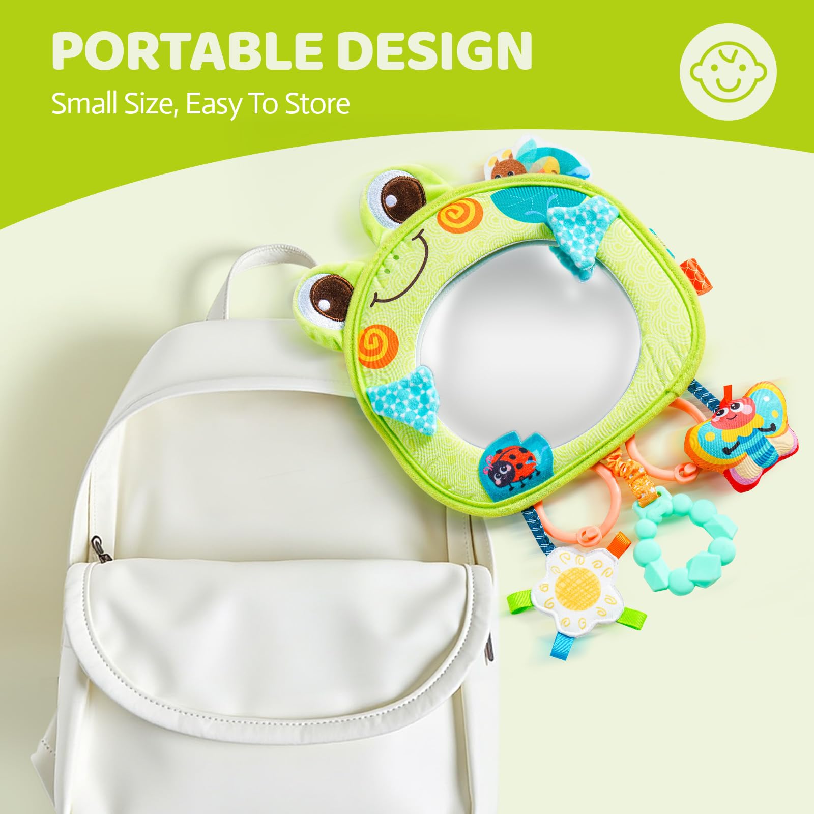 Jollybaby Car Seat Mirror Toy for Baby Rear Facing