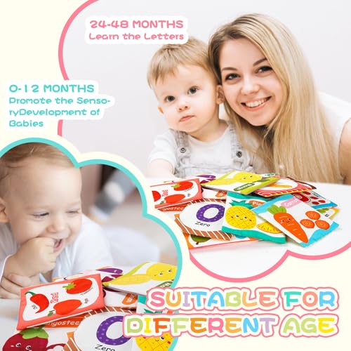 Jollybaby Reusable Soft Flash Cards for Toddler