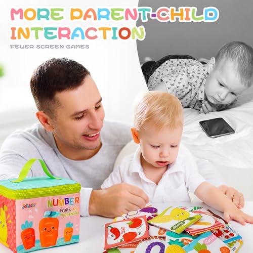 Jollybaby Reusable Soft Flash Cards for Toddler