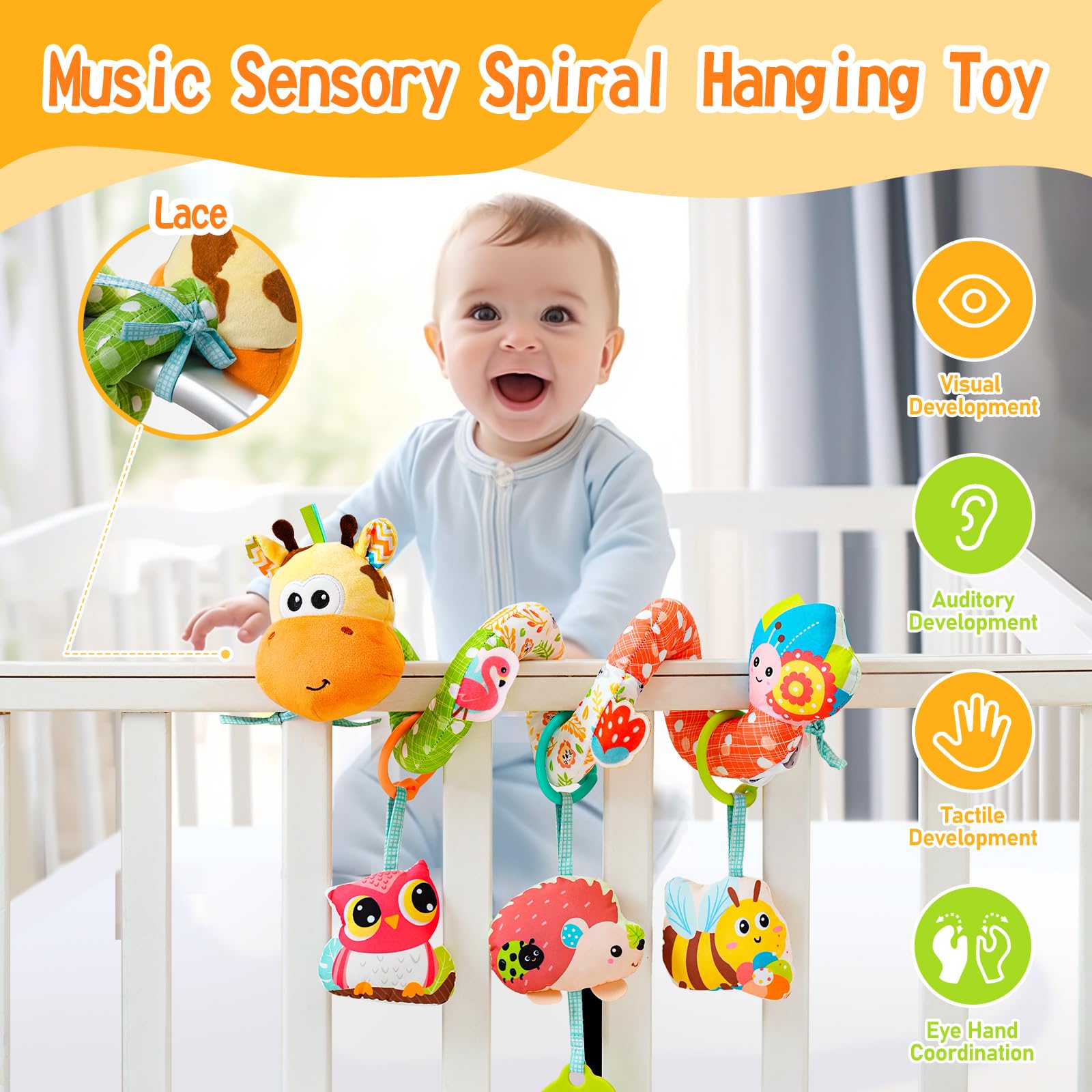 Jollybaby Spiral Hanging Toys for Baby Stroller Car Seat
