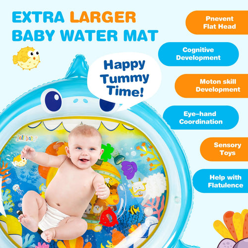 Jollybaby 41" x 41" Extra Large Water Mat for Baby
