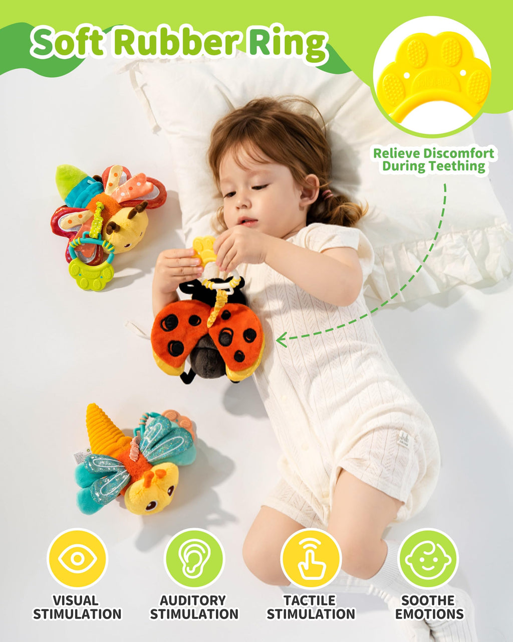 Jollybaby Music Flying Insect Tummy Time Sensory Toy