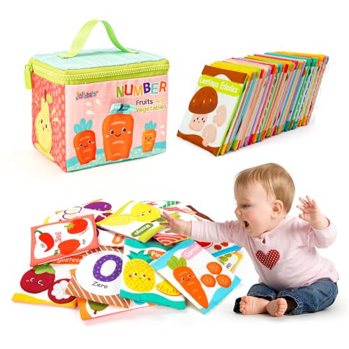 Jollybaby Reusable Soft Flash Cards for Toddler