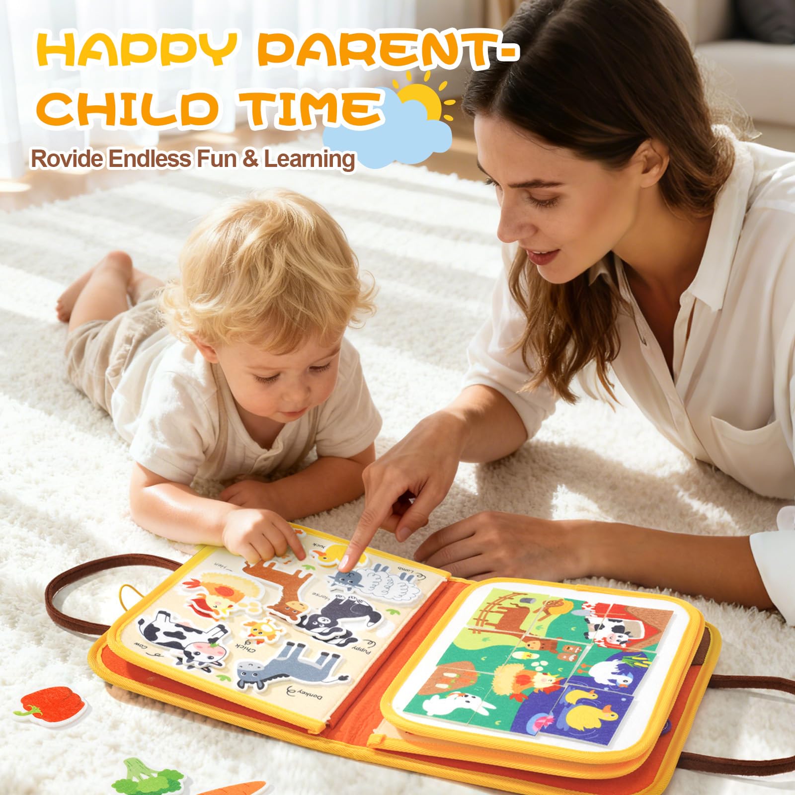 Jollybaby Montessori Activity Busy Book for Toddlers