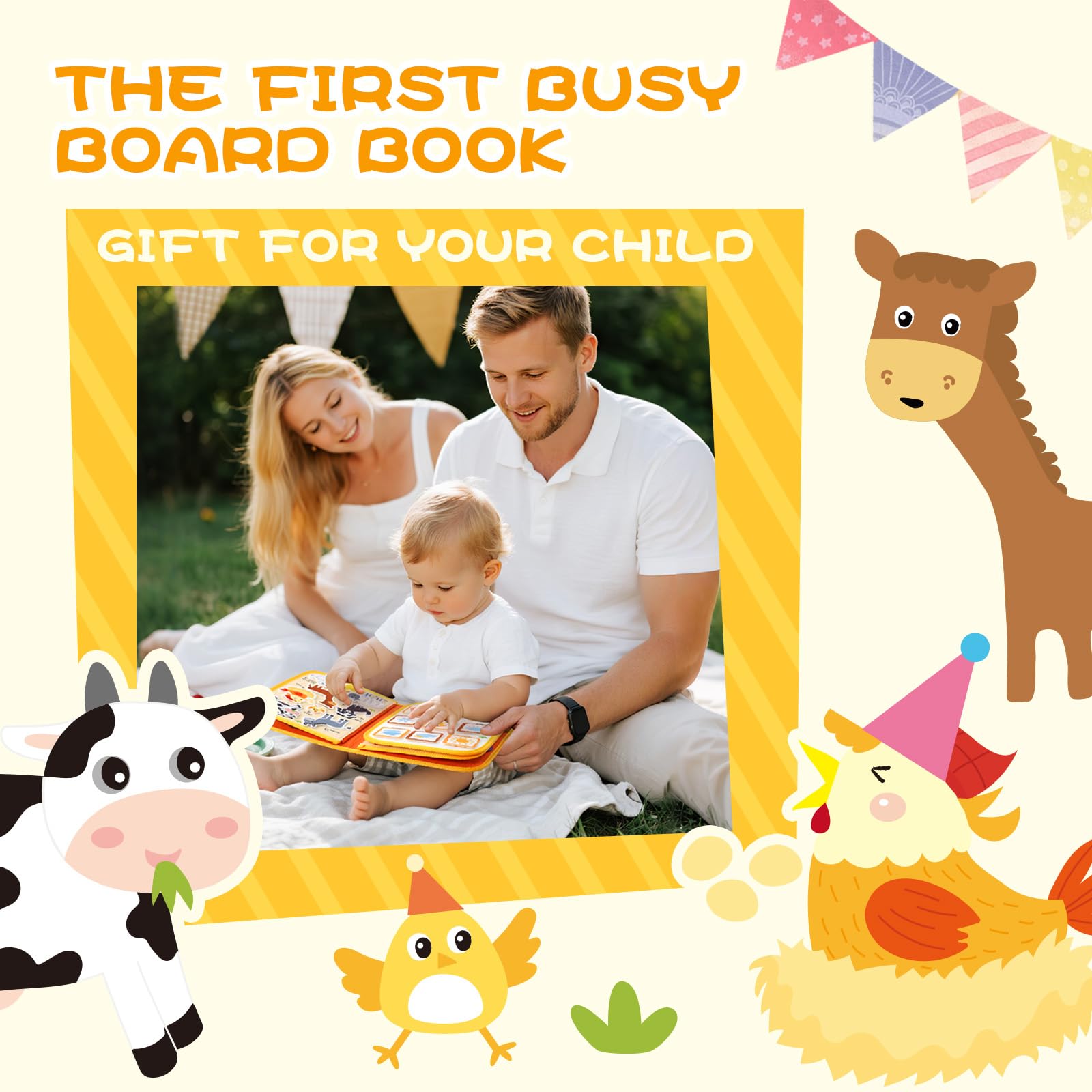 Jollybaby Montessori Activity Busy Book for Toddlers