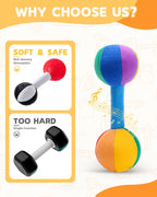 Jollybaby Soft Plush Stuffer Rattle Dumb-Bell Toys