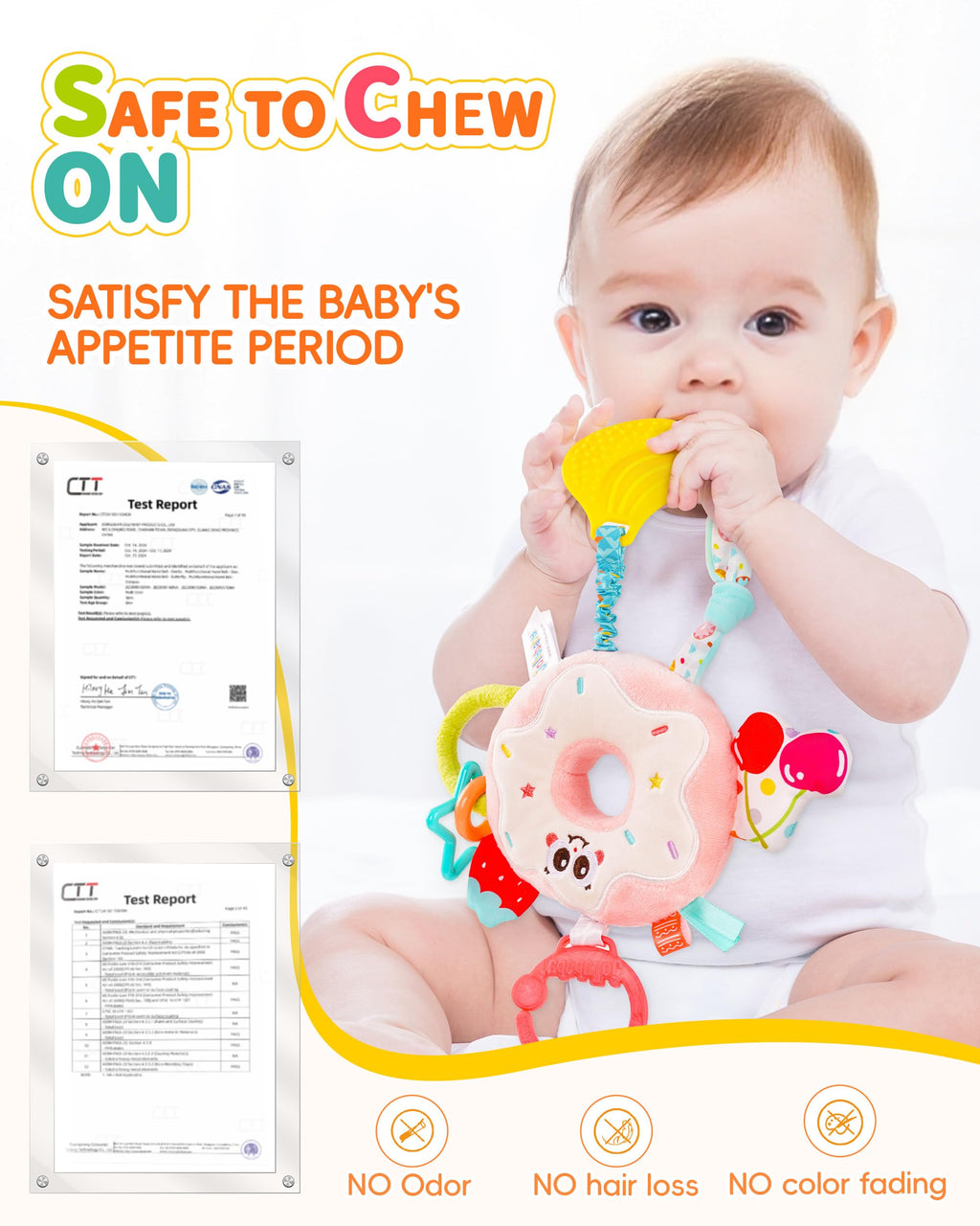 Jollybaby Pull Vibration Hanging Toy for Car Seat Stroller