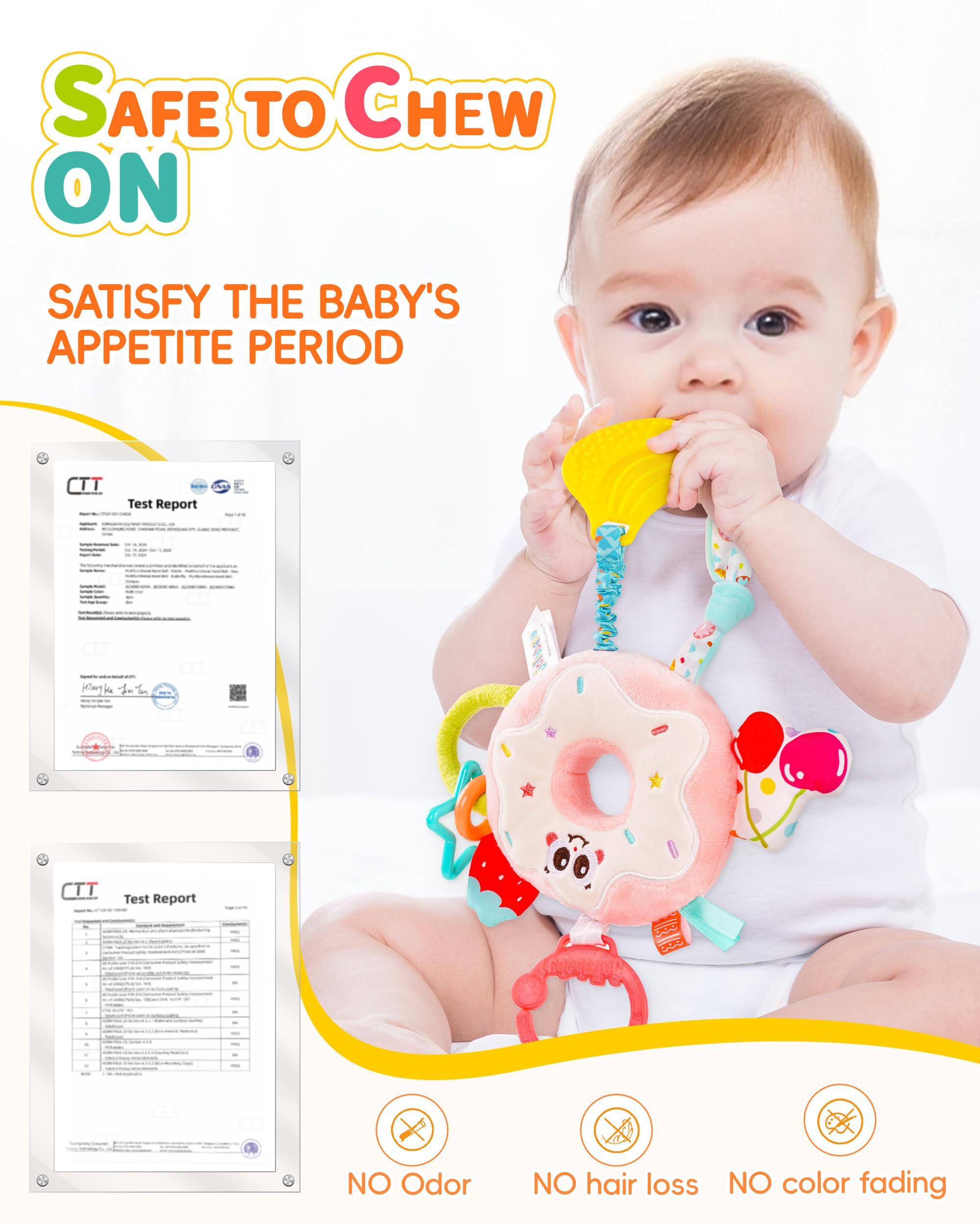 Jollybaby Pull Vibration Hanging Toy for Car Seat Stroller