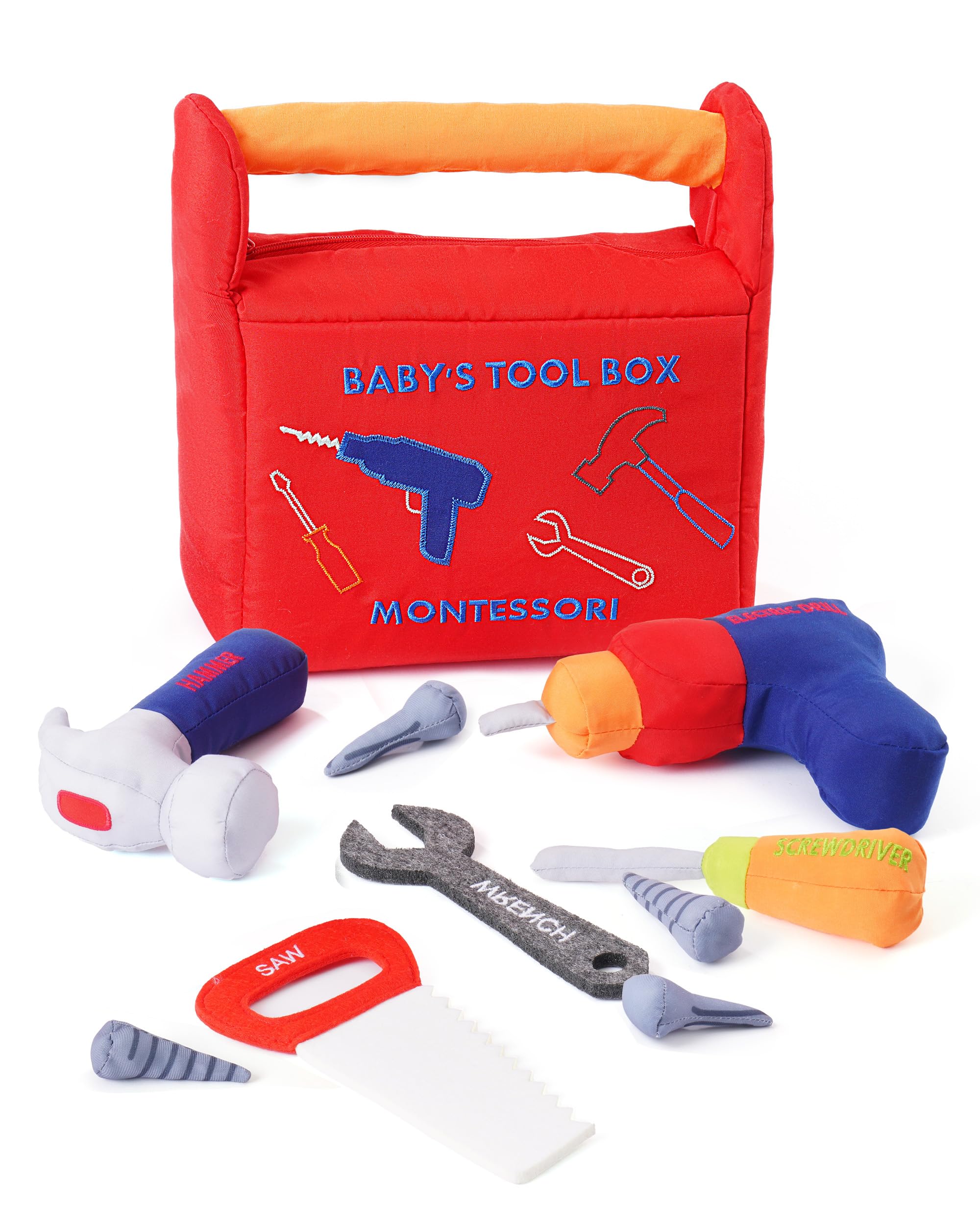 Jollybaby Soft Montessori Tool Box Set Toy for Boy