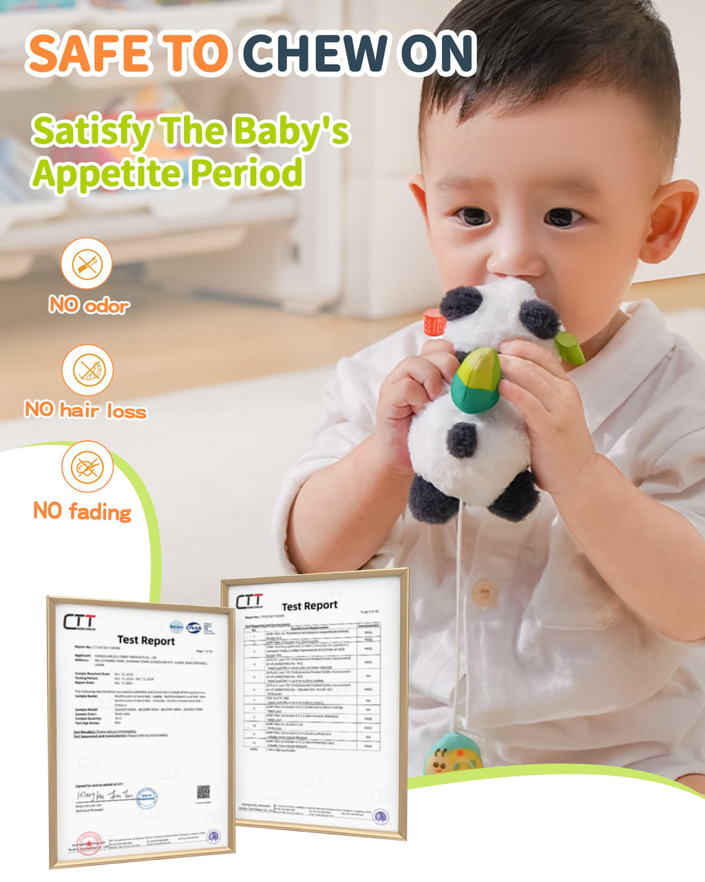 Jollybaby Baby Rattles & Soft Plush Spinner Toy