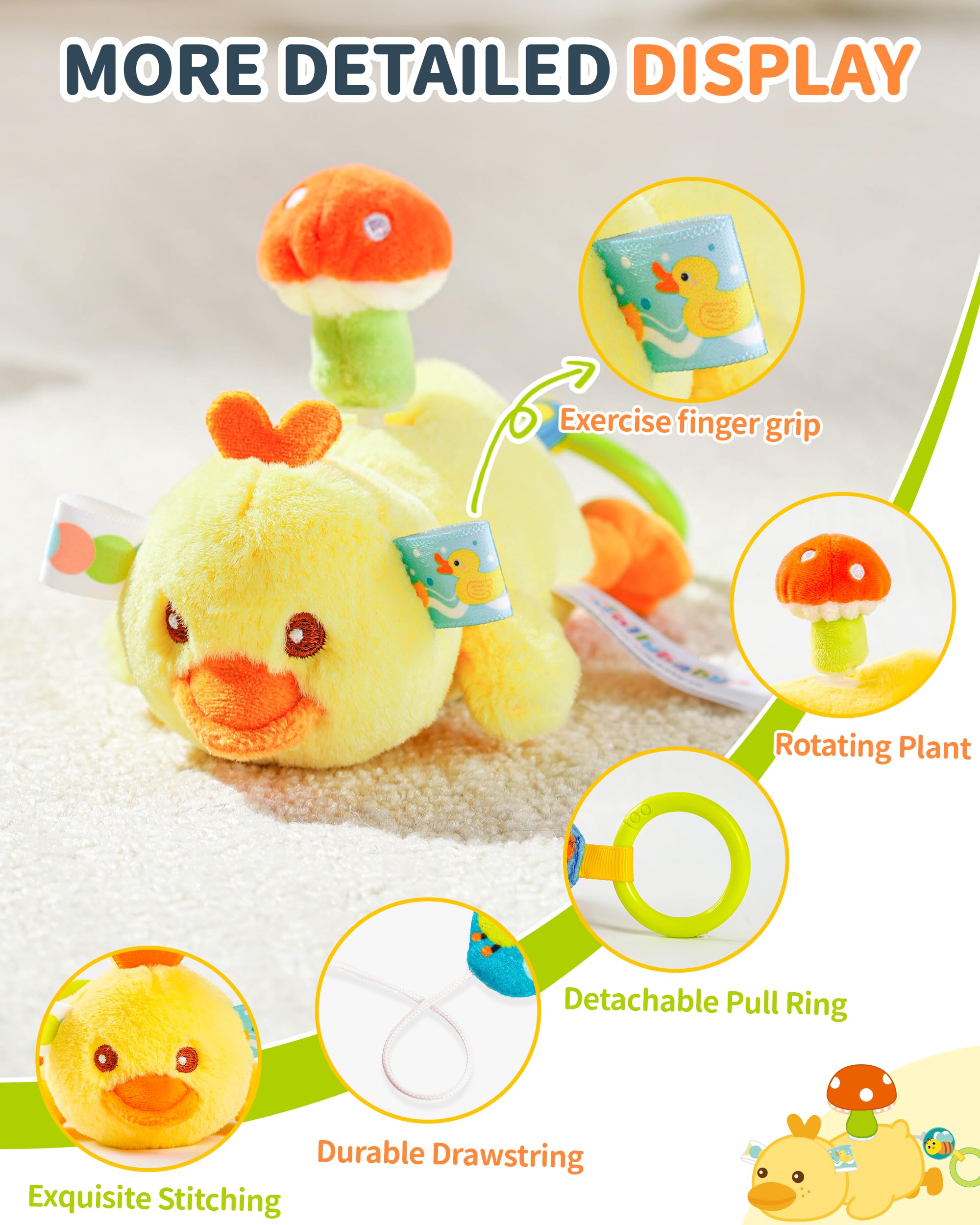 Jollybaby Baby Rattles & Soft Plush Spinner Toy