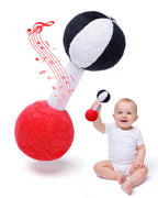 Jollybaby Soft Plush Stuffer Rattle Dumb-Bell Toys