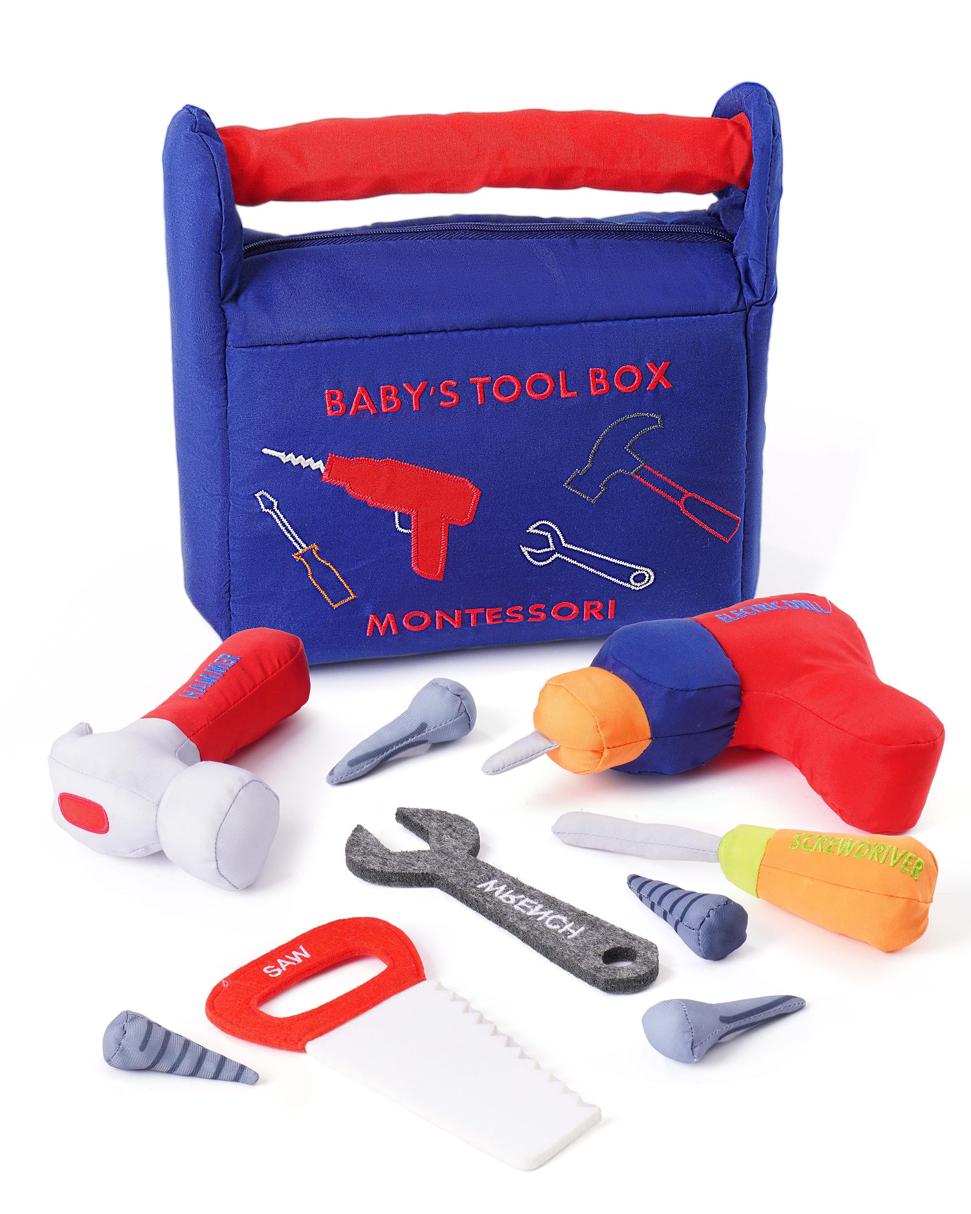 Jollybaby Soft Montessori Tool Box Set Toy for Boy