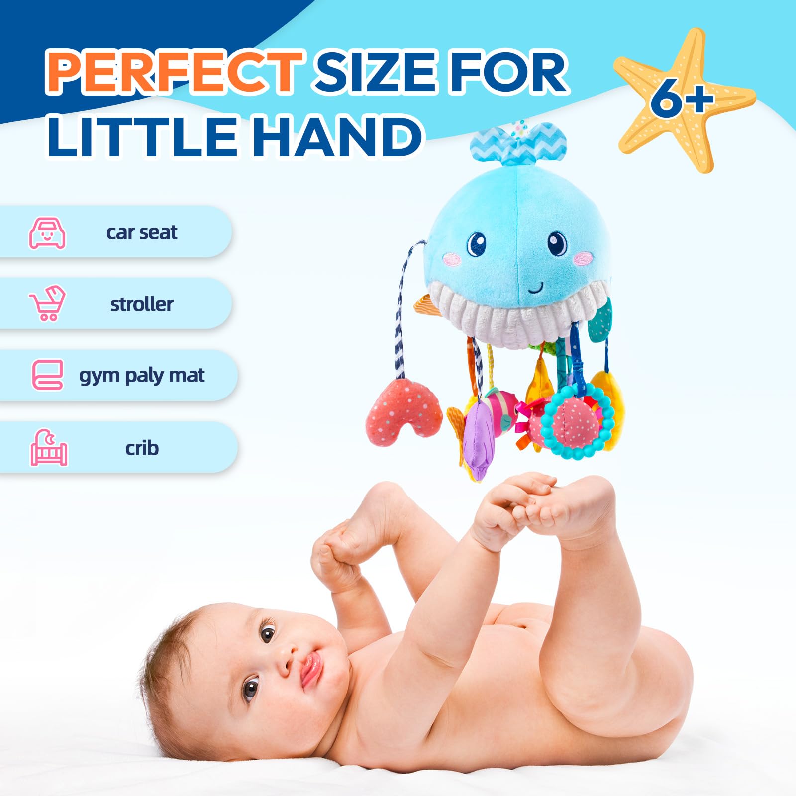 Jollybaby Musical Pull String Toy for Stroller Car Seat Crib