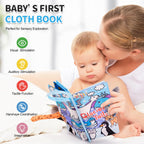 Jollybaby Soft Cloth Touch & Feel Crinkle Books for Baby