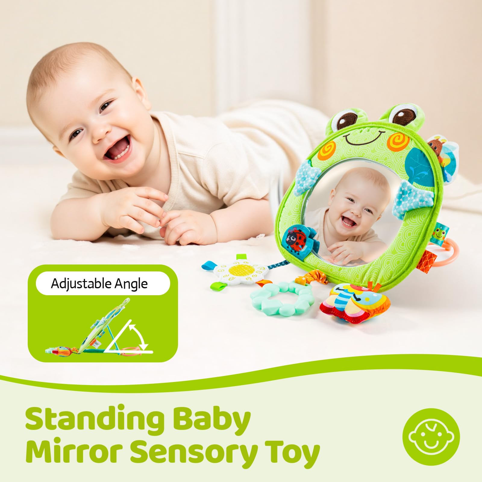 Jollybaby Car Seat Mirror Toy for Baby Rear Facing