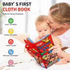 Jollybaby Soft Cloth Touch & Feel Crinkle Books for Baby