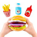 Jollybaby Soft Plush Stuffed Burger Pretend Play Food Toy