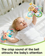 Jollybaby Soft Baby Rattles & Plush Rings Toy for Newborn