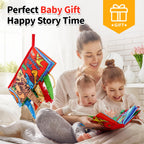 Jollybaby Soft Cloth Touch & Feel Crinkle Books for Baby