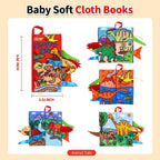 Jollybaby Soft Cloth Touch & Feel Crinkle Books for Baby