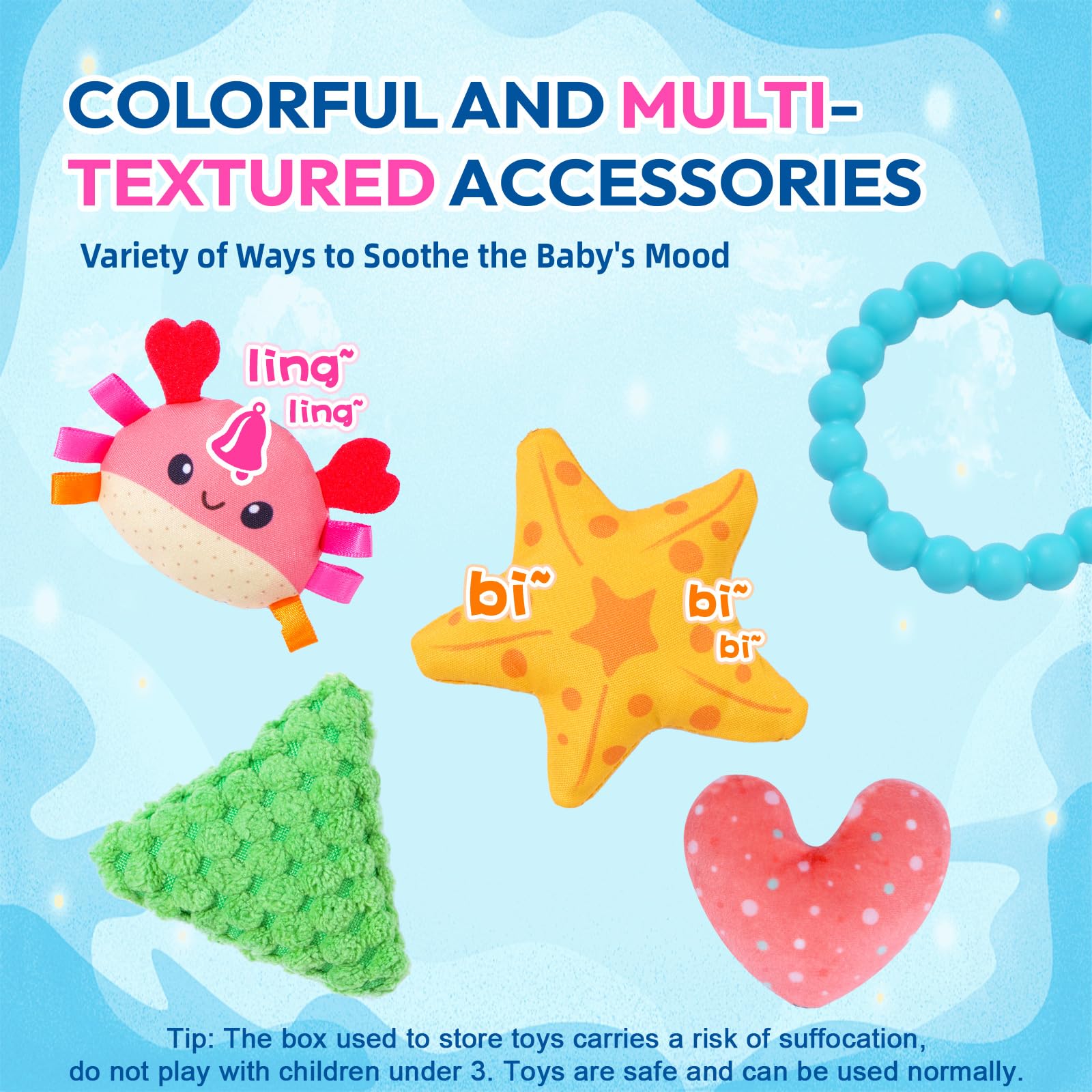 Jollybaby Musical Pull String Toy for Stroller Car Seat Crib