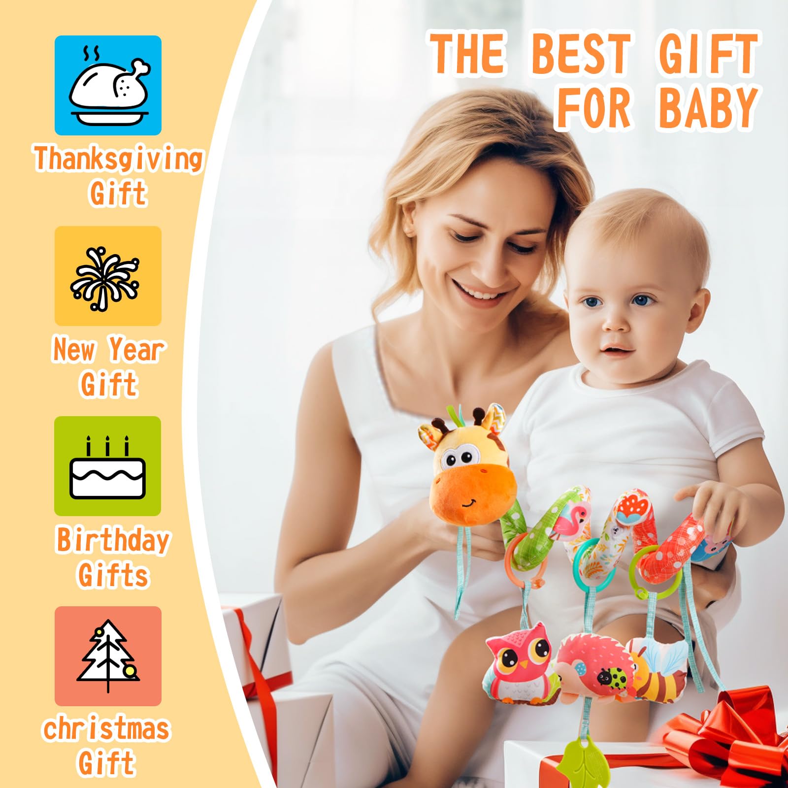 Jollybaby Spiral Hanging Toys for Baby Stroller Car Seat