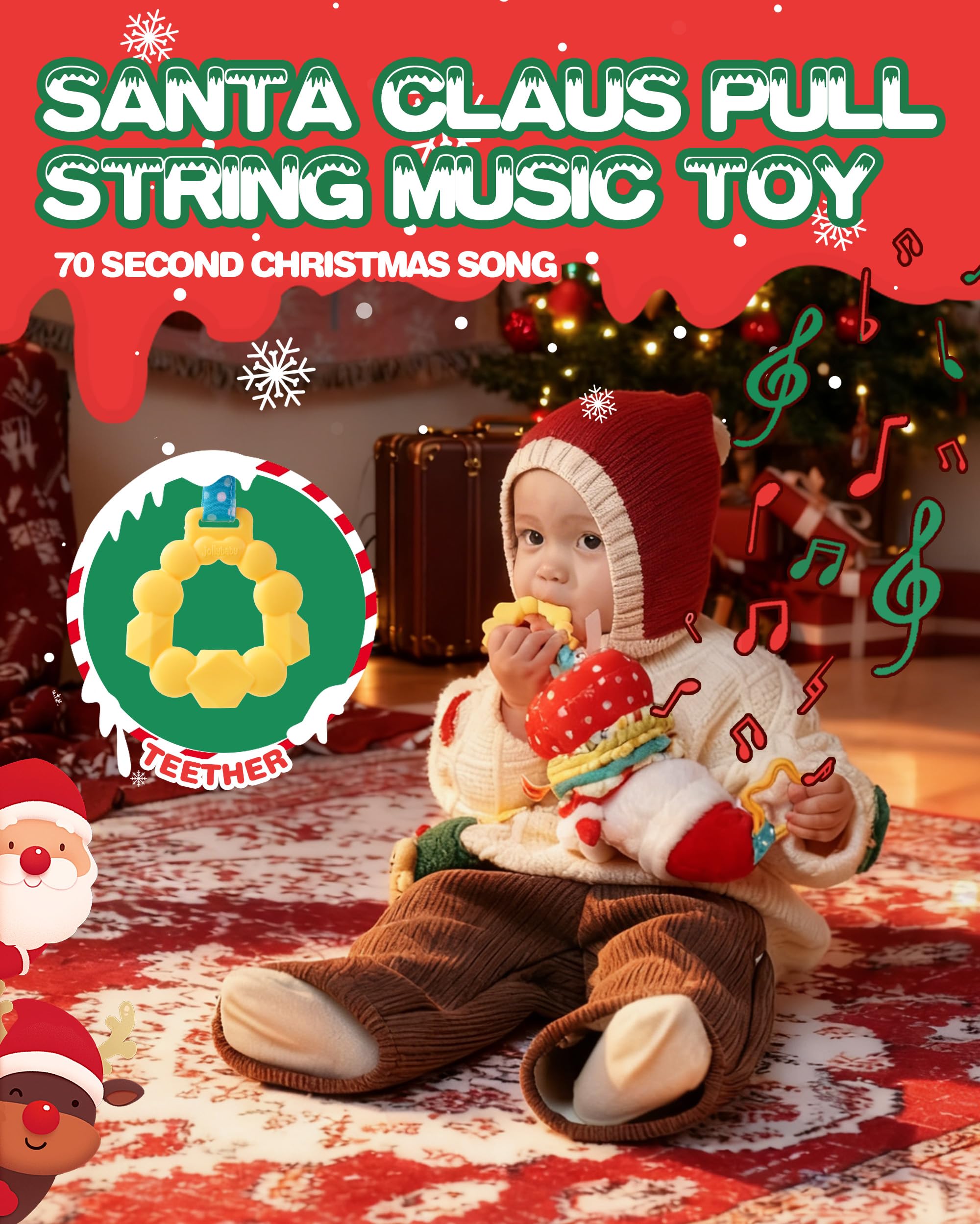 Jollybaby My Baby First Christmas Toys Set for Toddler