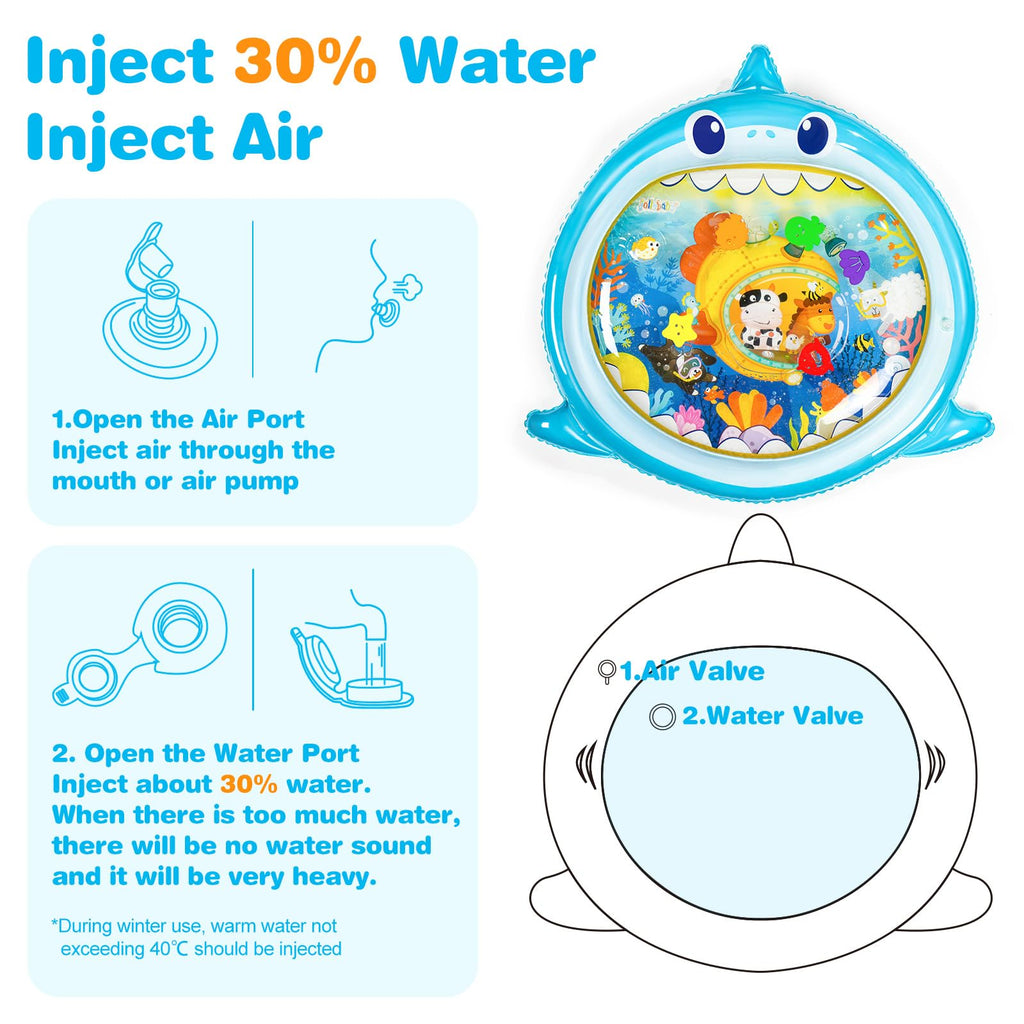 Jollybaby 41" x 41" Extra Large Water Mat for Baby