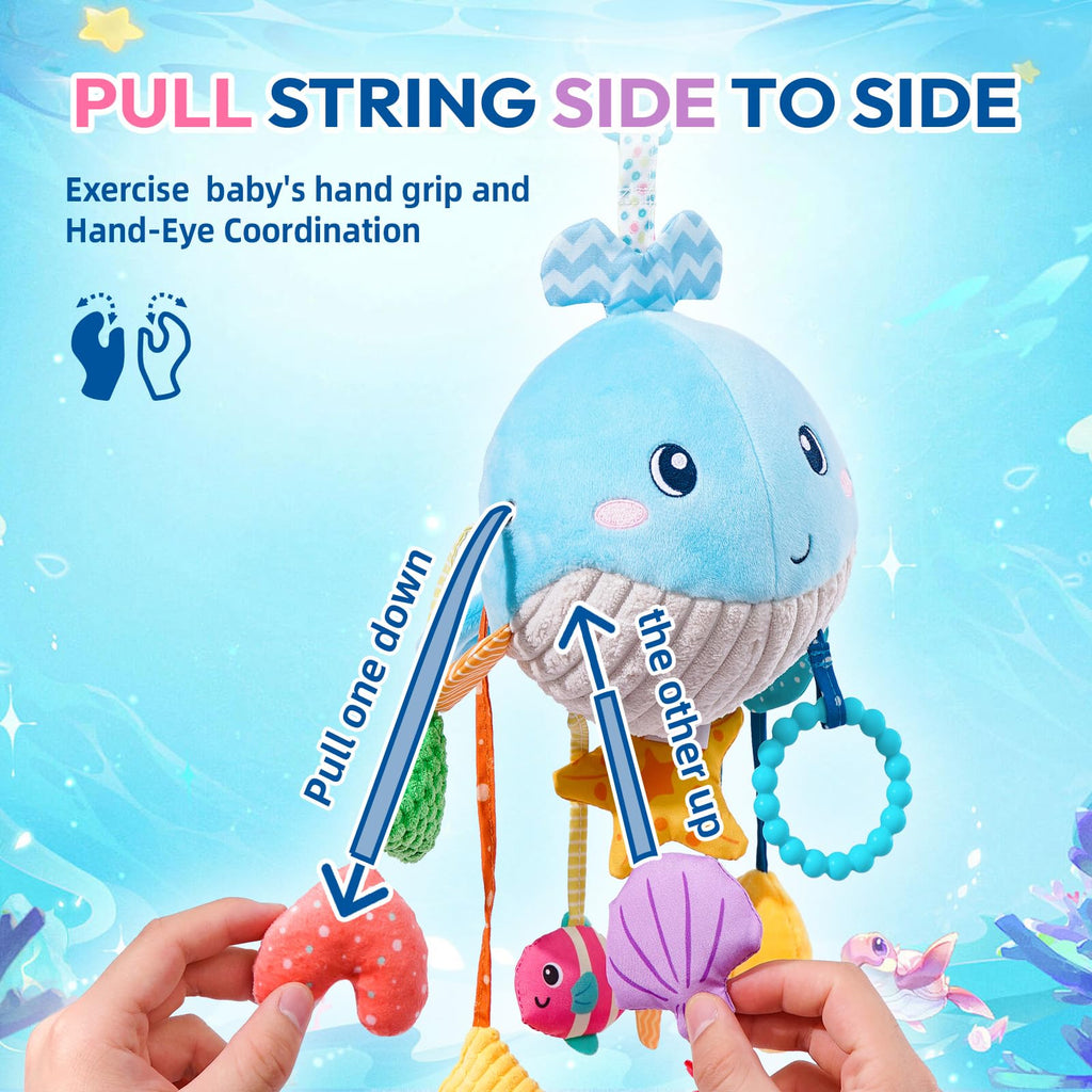 Jollybaby Musical Pull String Toy for Stroller Car Seat Crib