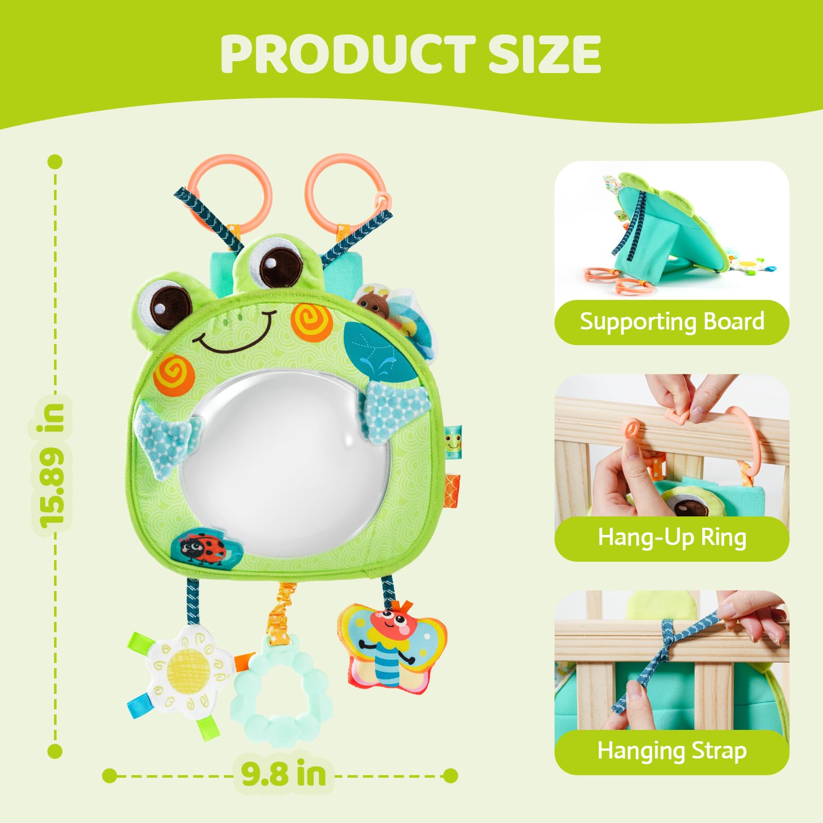 Jollybaby Car Seat Mirror Toy for Baby Rear Facing