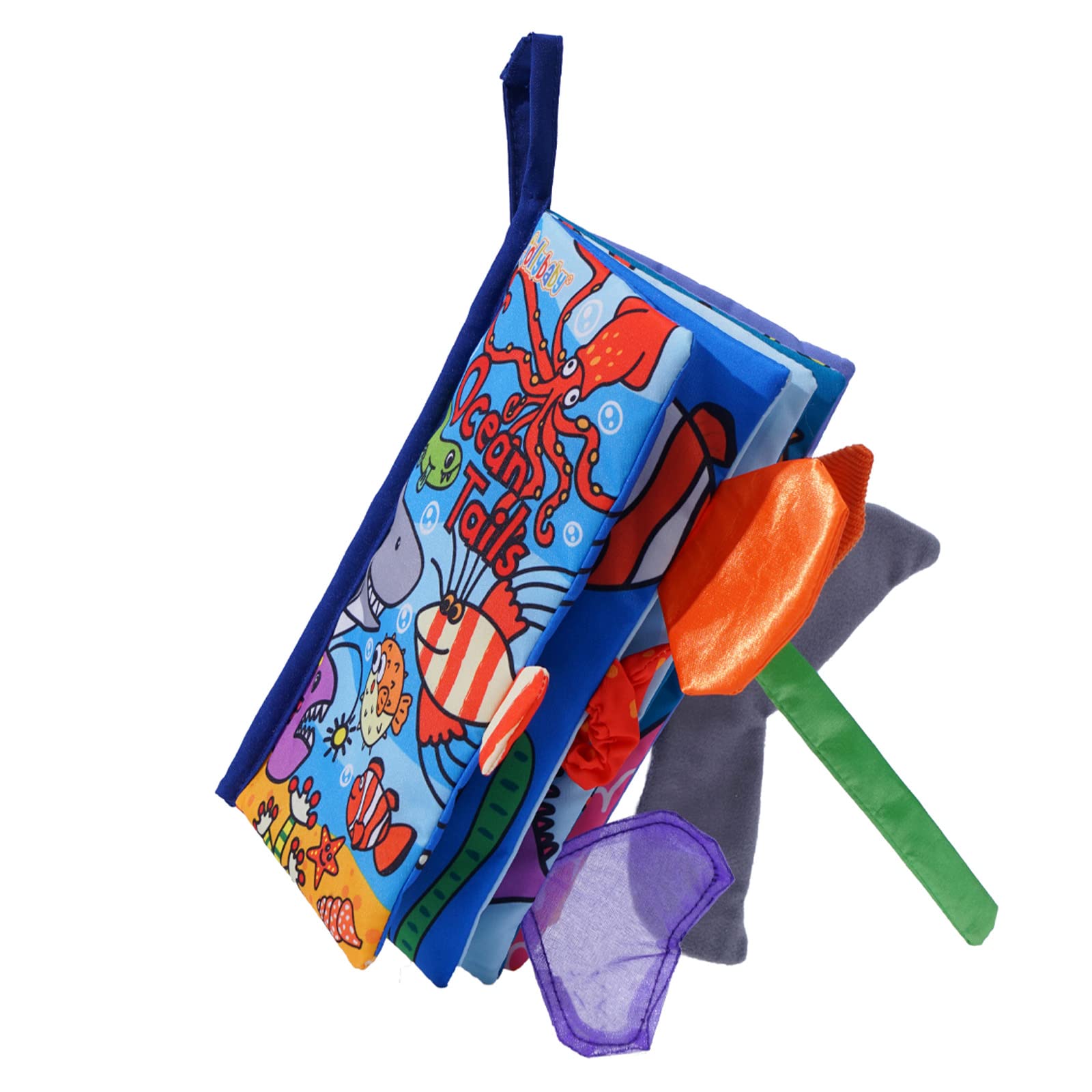 Jollybaby Soft Cloth Touch & Feel Crinkle Books for Baby