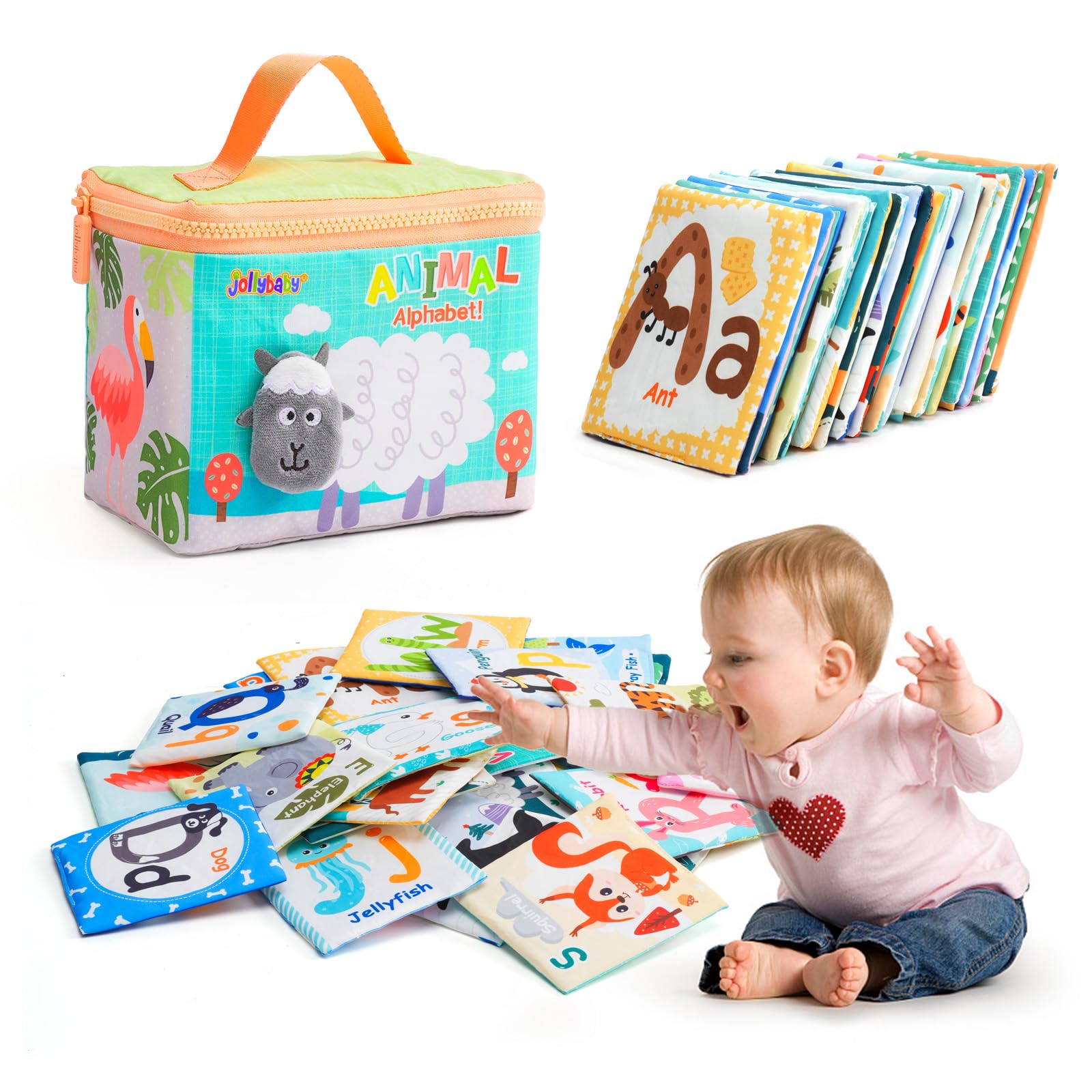Jollybaby Reusable Soft Flash Cards for Toddler