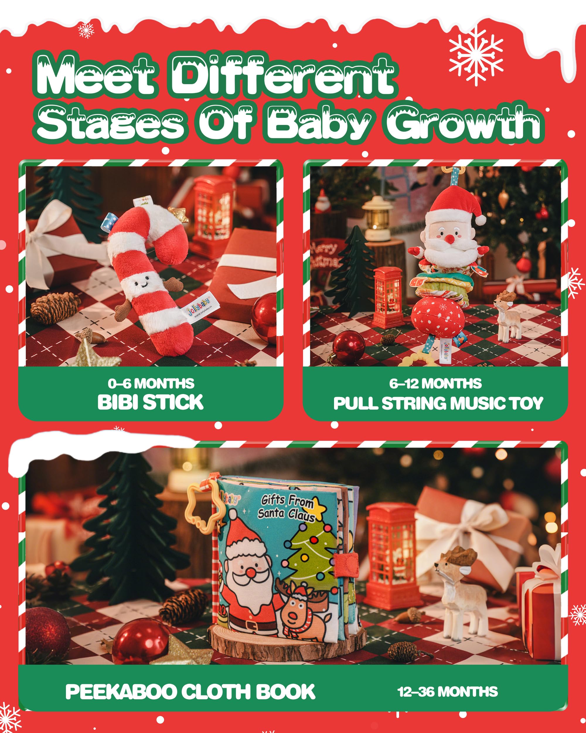 Jollybaby My Baby First Christmas Toys Set for Toddler