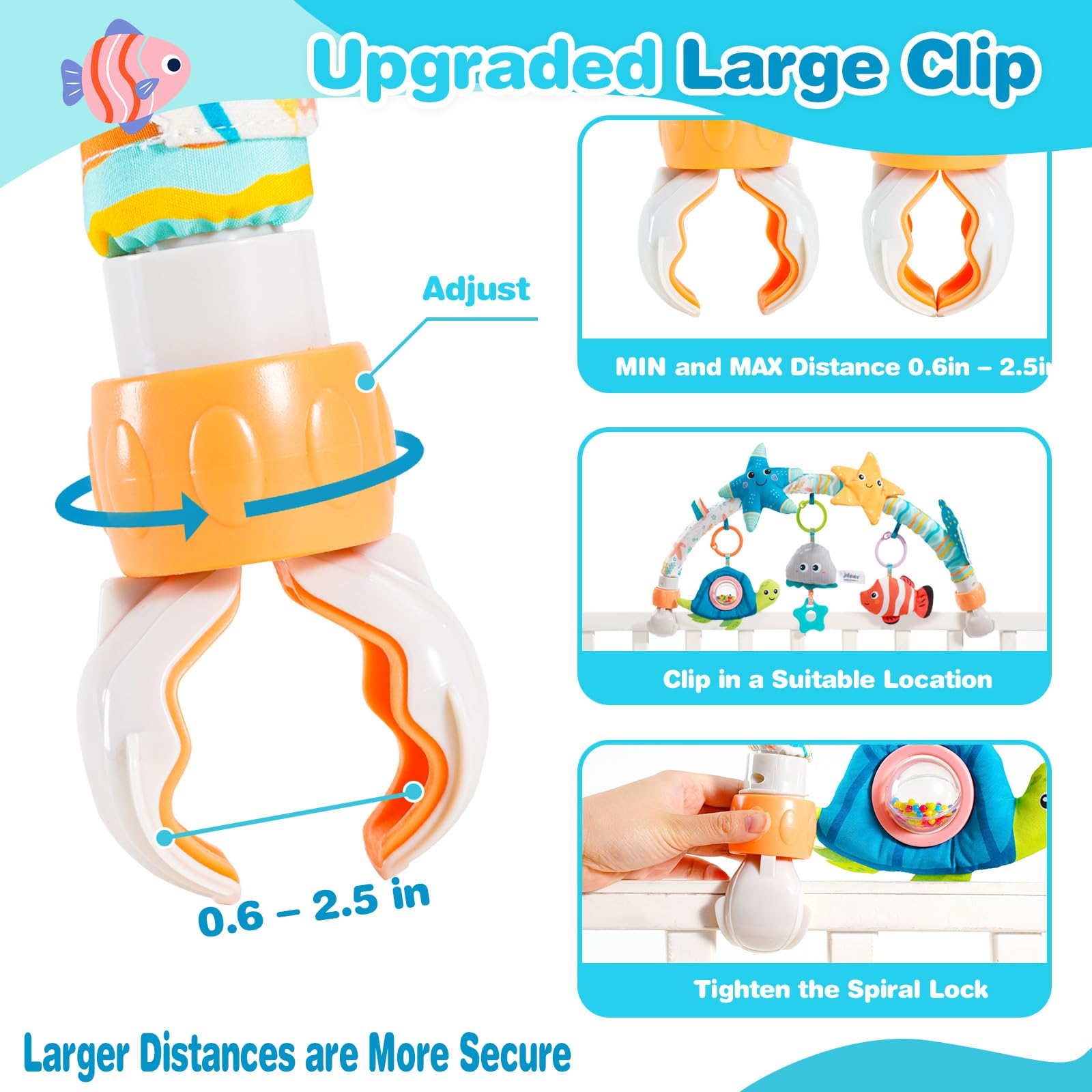 Jollybaby Bassinet Stroller Crib Mobile Toy for Baby