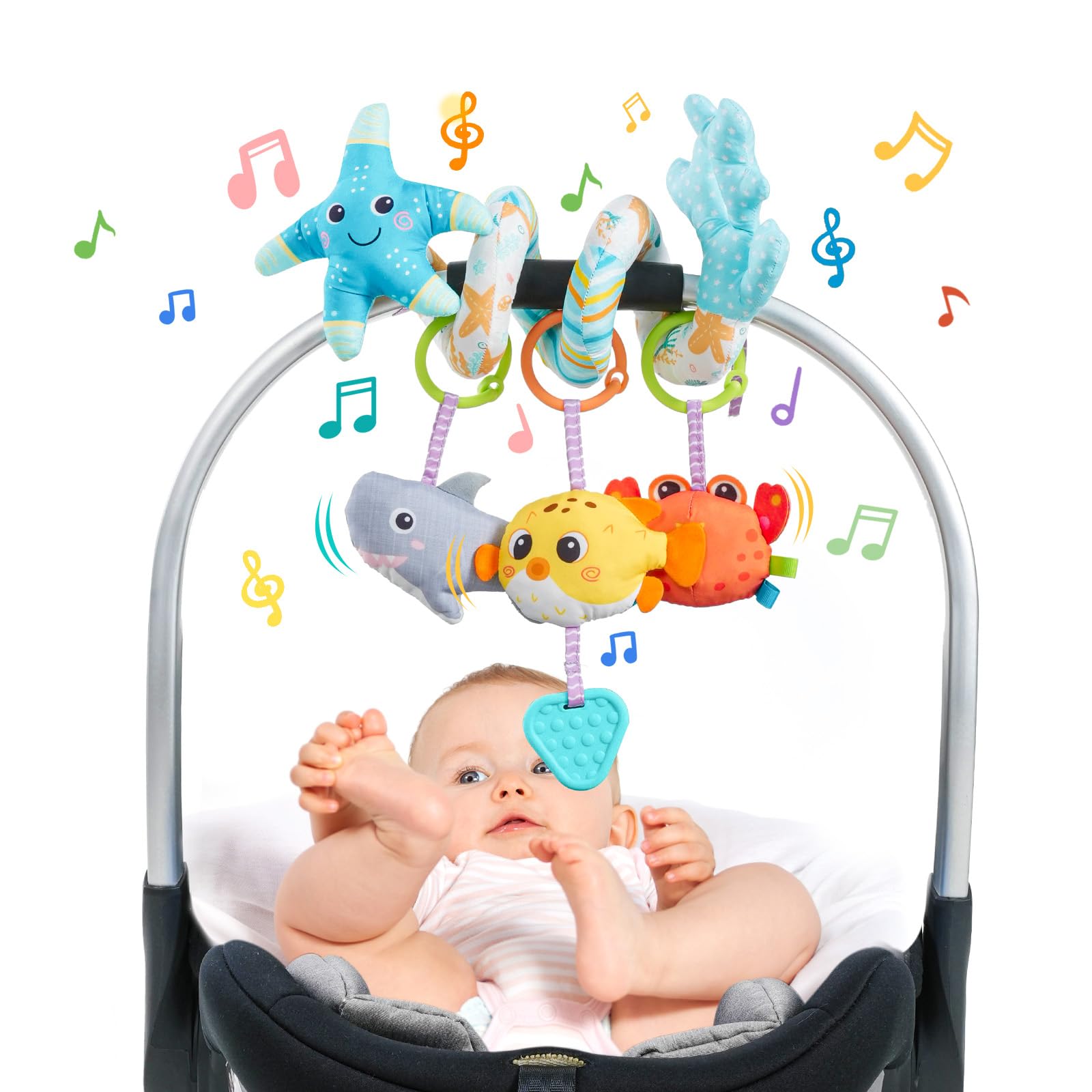 Jollybaby Spiral Hanging Toys for Baby Stroller Car Seat