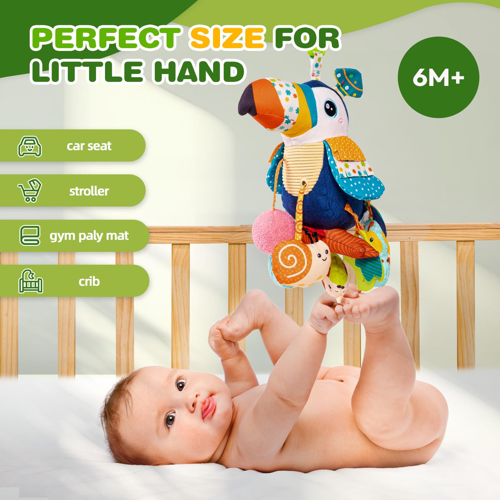 Jollybaby Musical Pull String Toy for Stroller Car Seat Crib