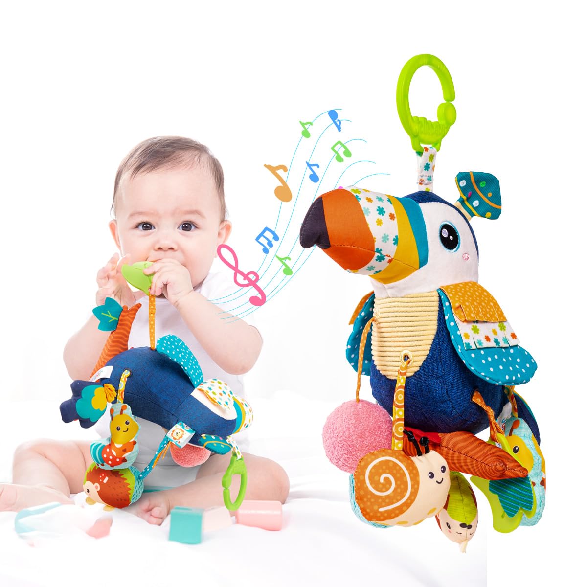 Jollybaby Musical Pull String Toy for Stroller Car Seat Crib