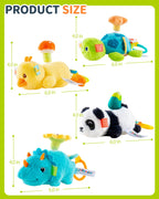 Jollybaby Baby Rattles & Soft Plush Spinner Toy