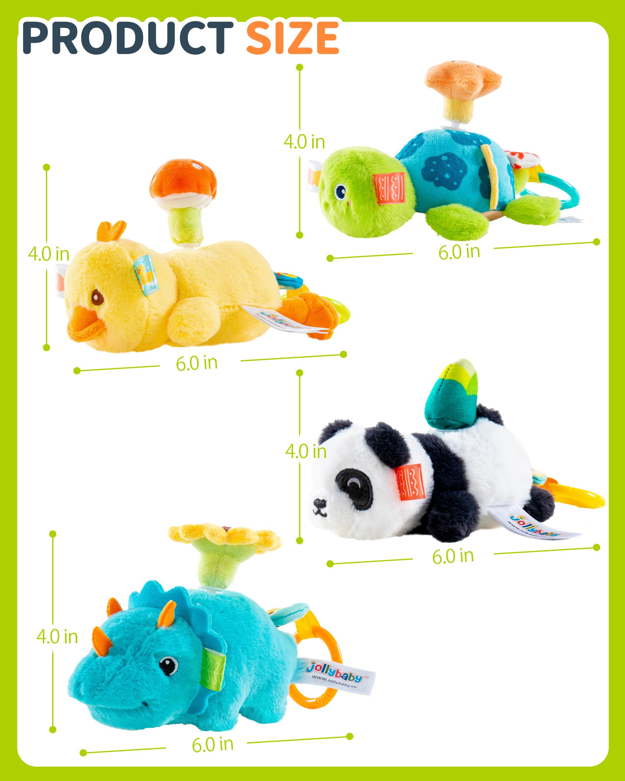 Jollybaby Baby Rattles & Soft Plush Spinner Toy