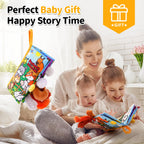 Jollybaby Soft Cloth Touch & Feel Crinkle Books for Baby