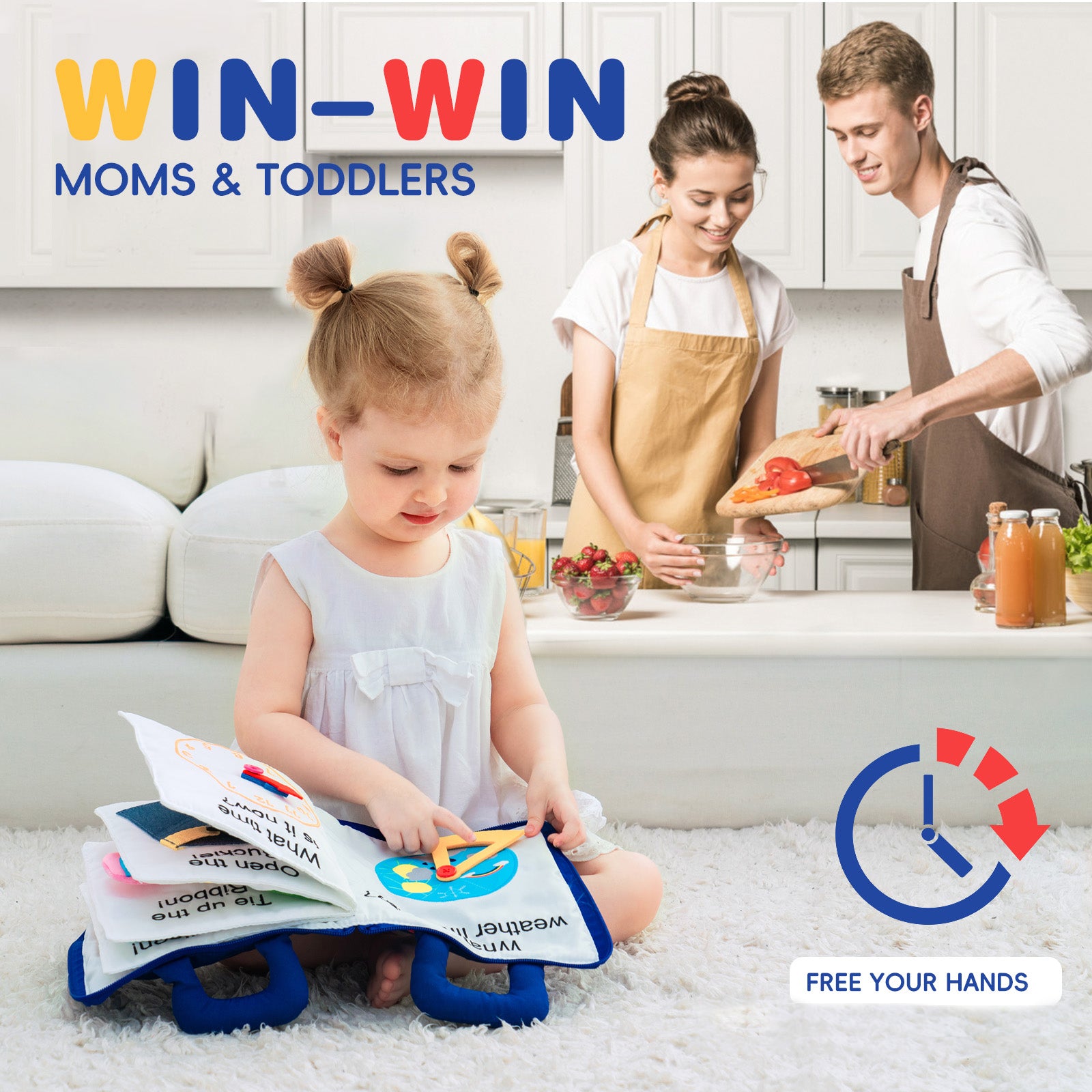 Jollybaby 10 Page Baby Soft Busy Books - My Quiet Book