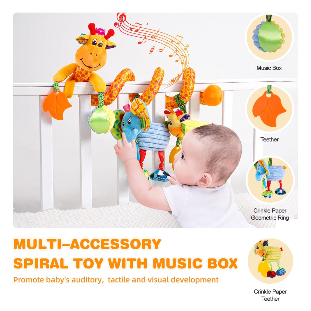 Jollybaby Crib Stroller Car Seat Spiral Toys for Baby