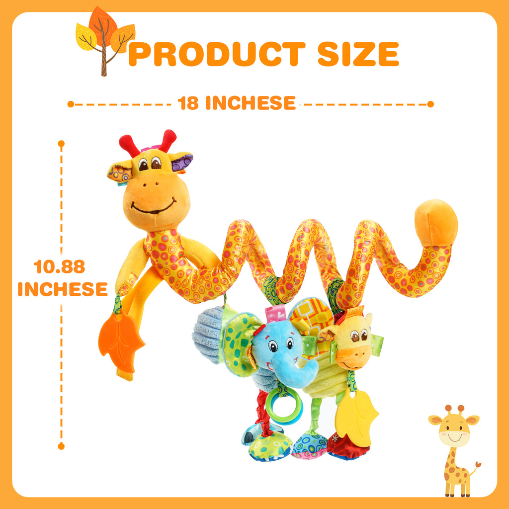 Jollybaby Crib Stroller Car Seat Spiral Toys for Baby