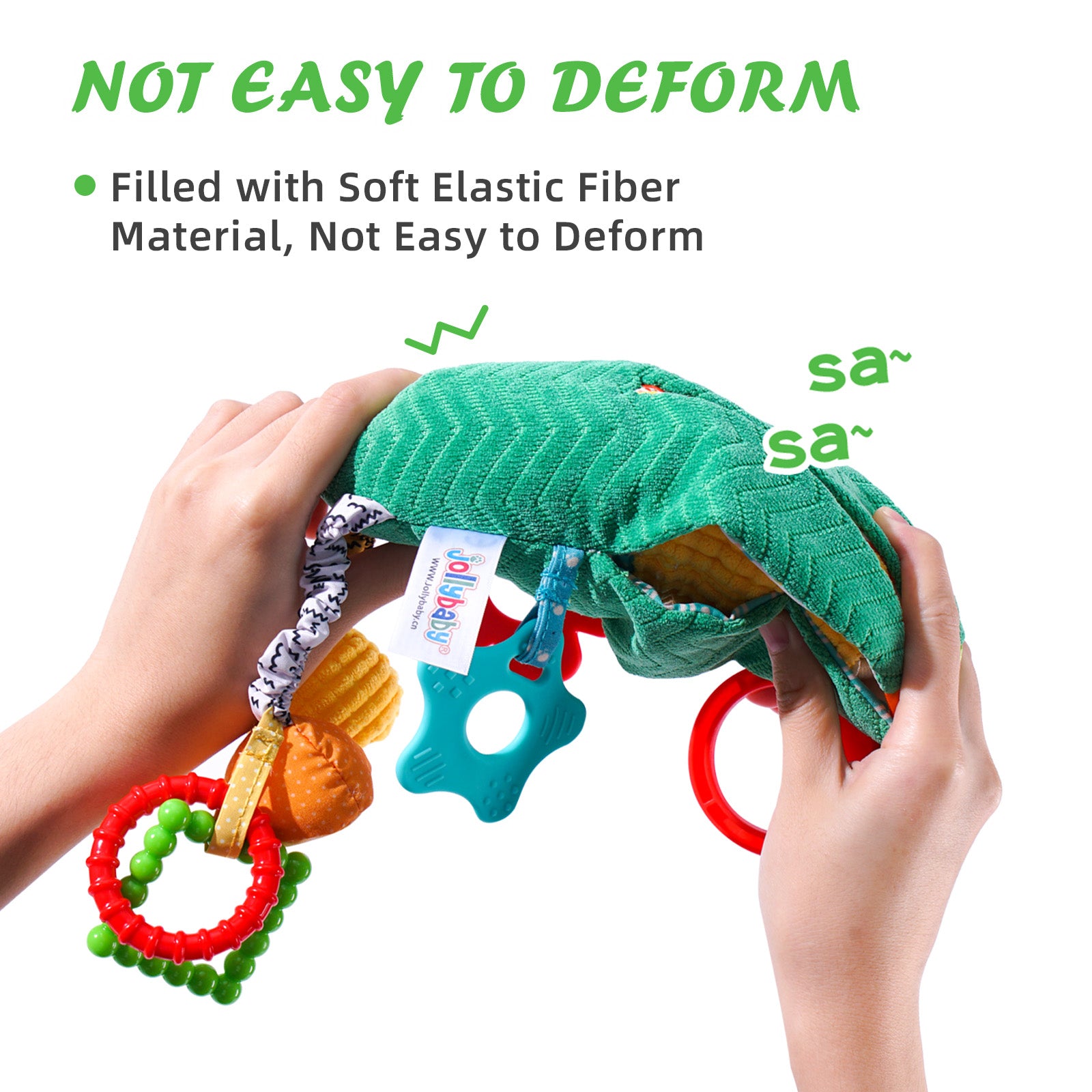 Jollybaby Soft Baby Rattle Hanging Toy for Car Seat Stroller