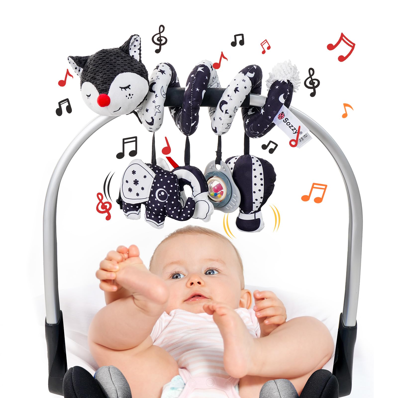 Jollybaby Spiral Hanging Toys for Baby Stroller Car Seat