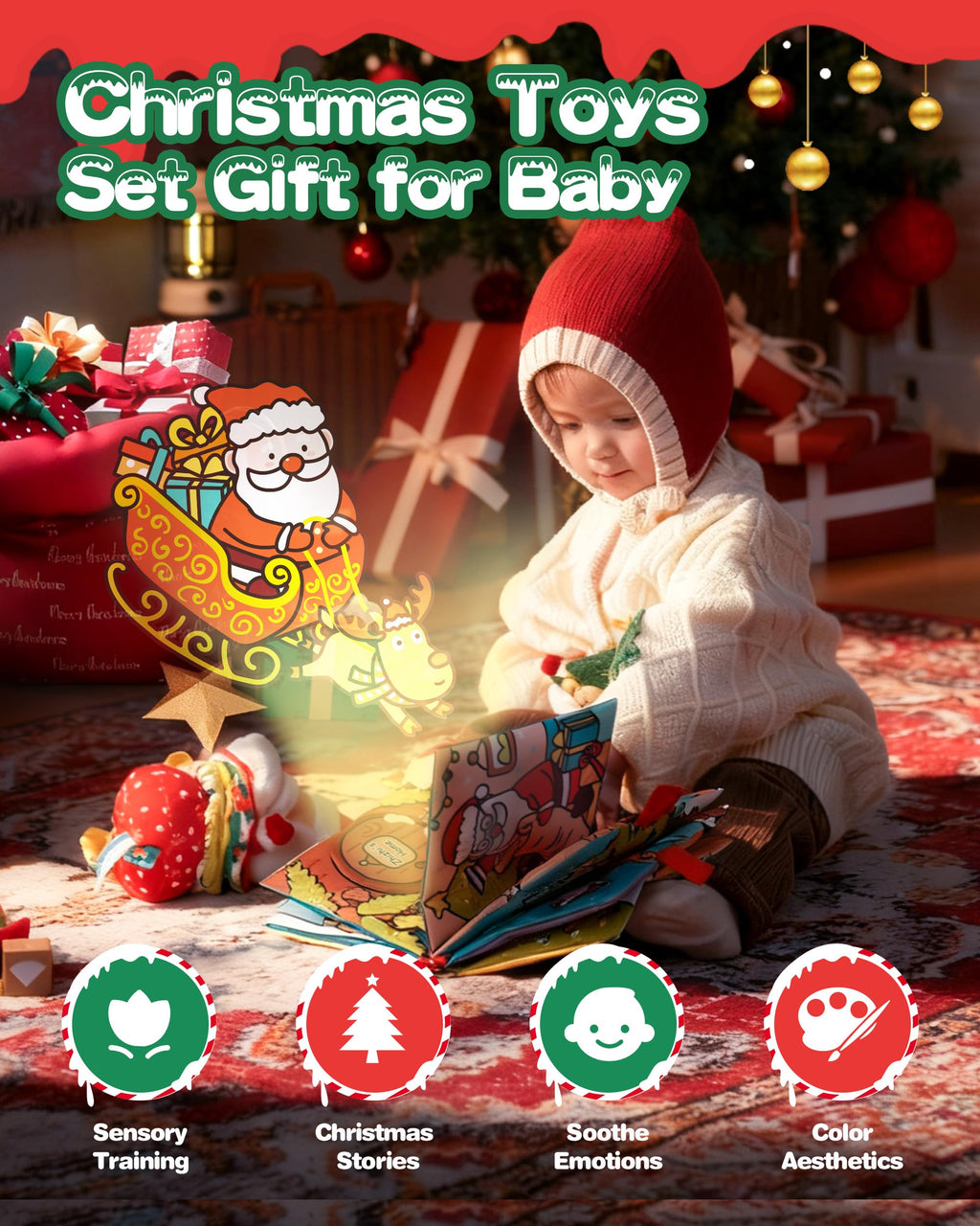 Jollybaby My Baby First Christmas Toys Set for Toddler