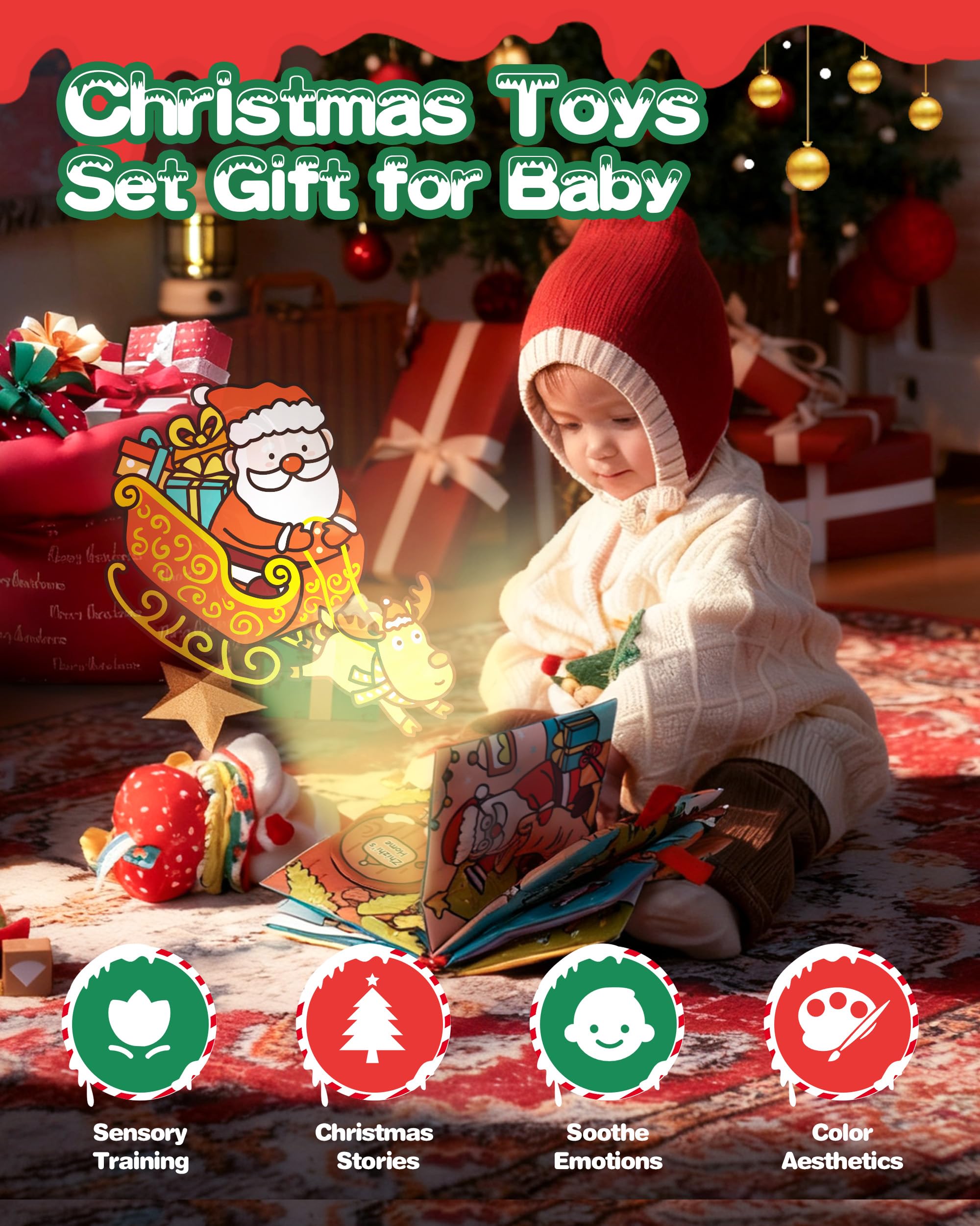 Jollybaby My Baby First Christmas Toys Set for Toddler