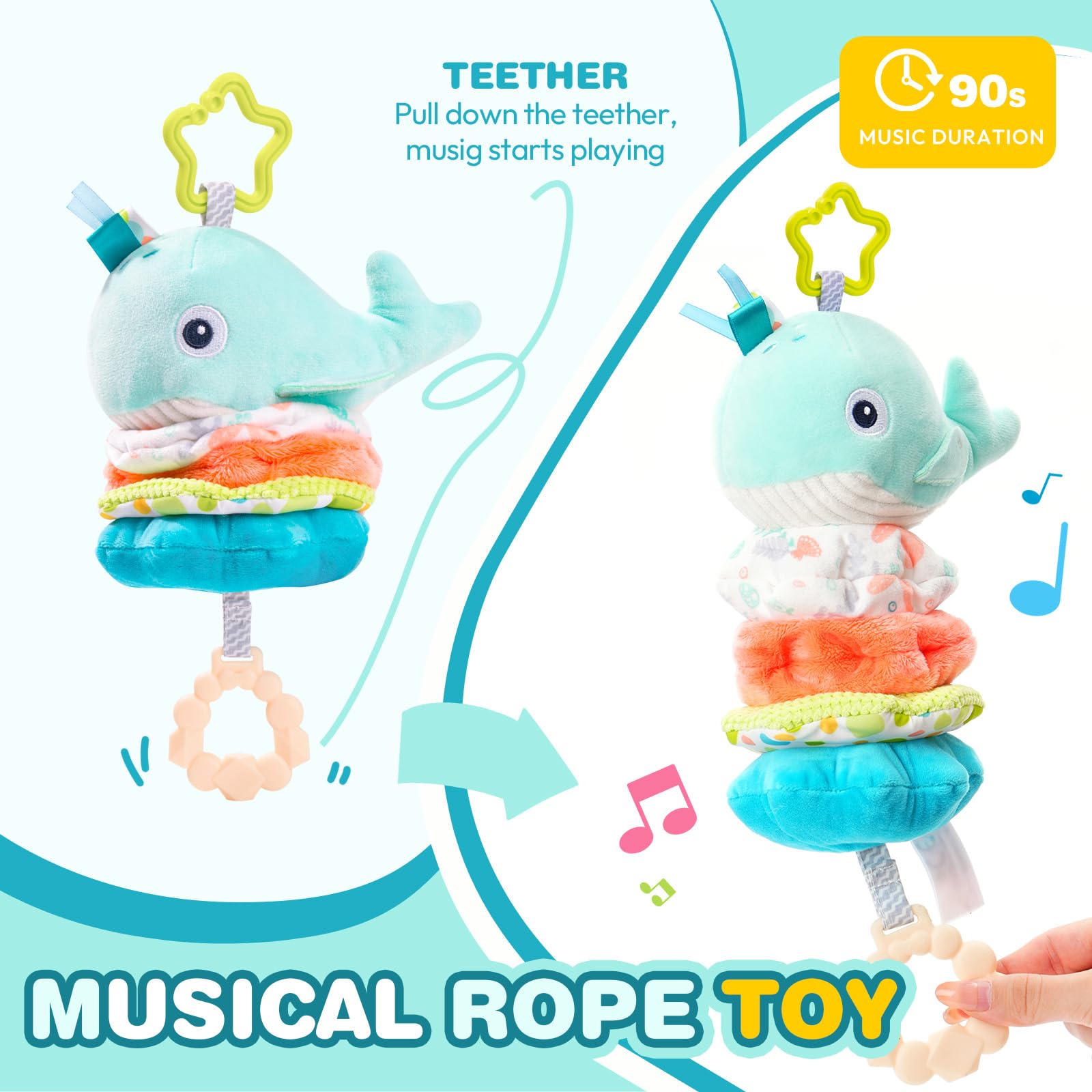 Jollybaby Musical Pull String Hanging Toy for Baby