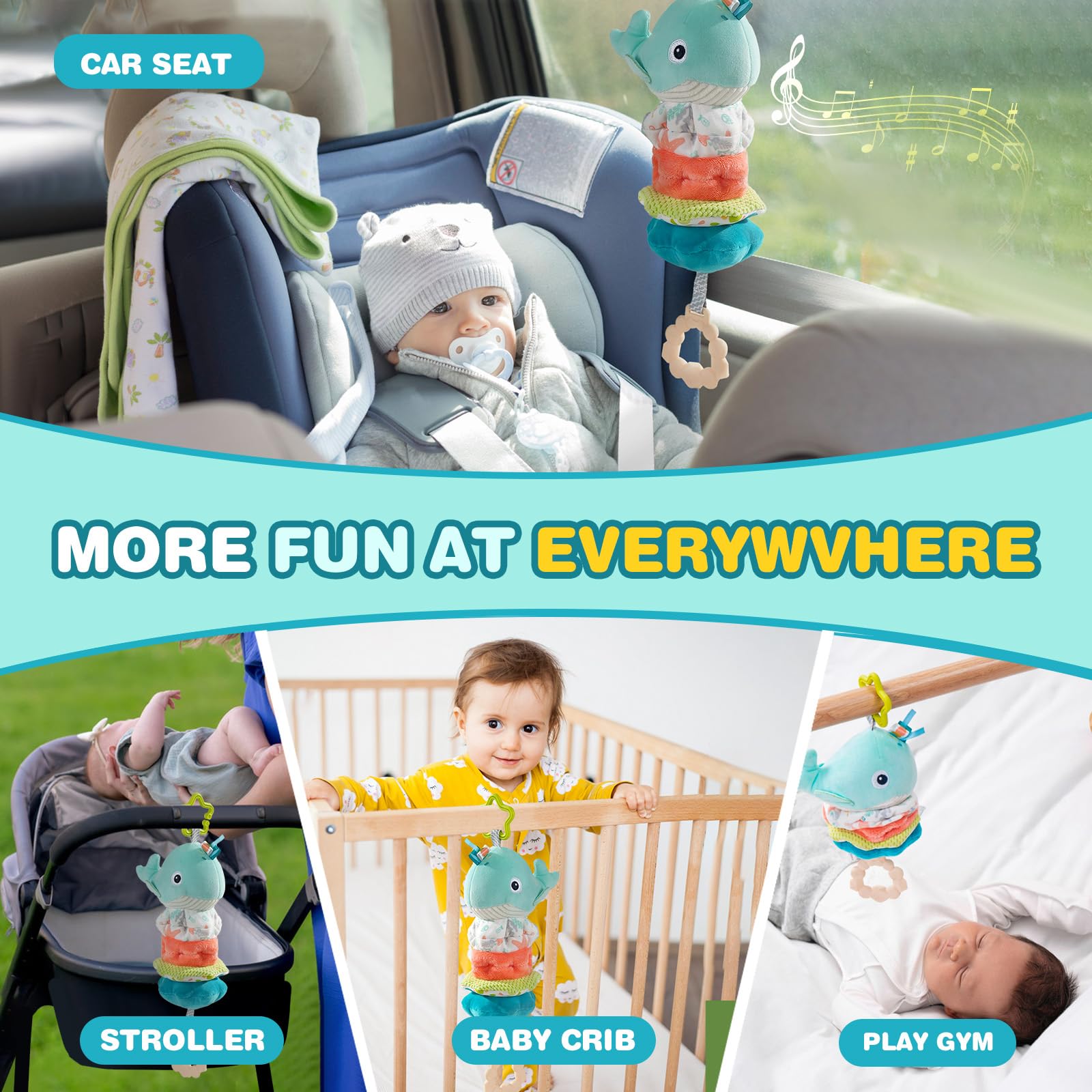 Jollybaby Musical Pull String Hanging Toy for Baby